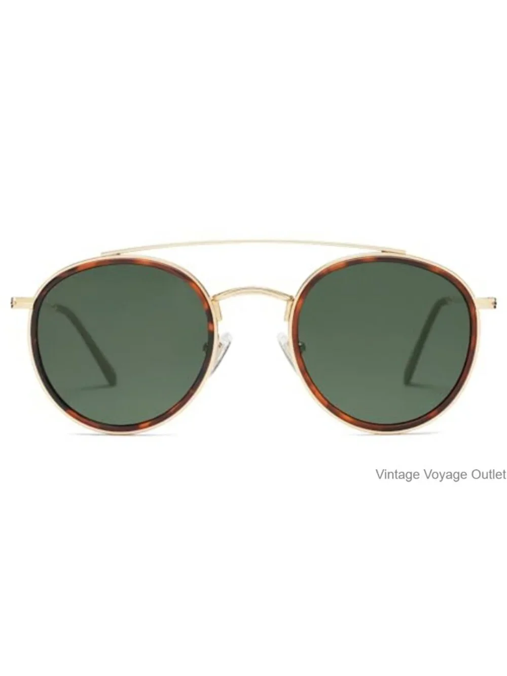 Retro Round Double Bridge Sunglasses - UV400 Polarized Men Women